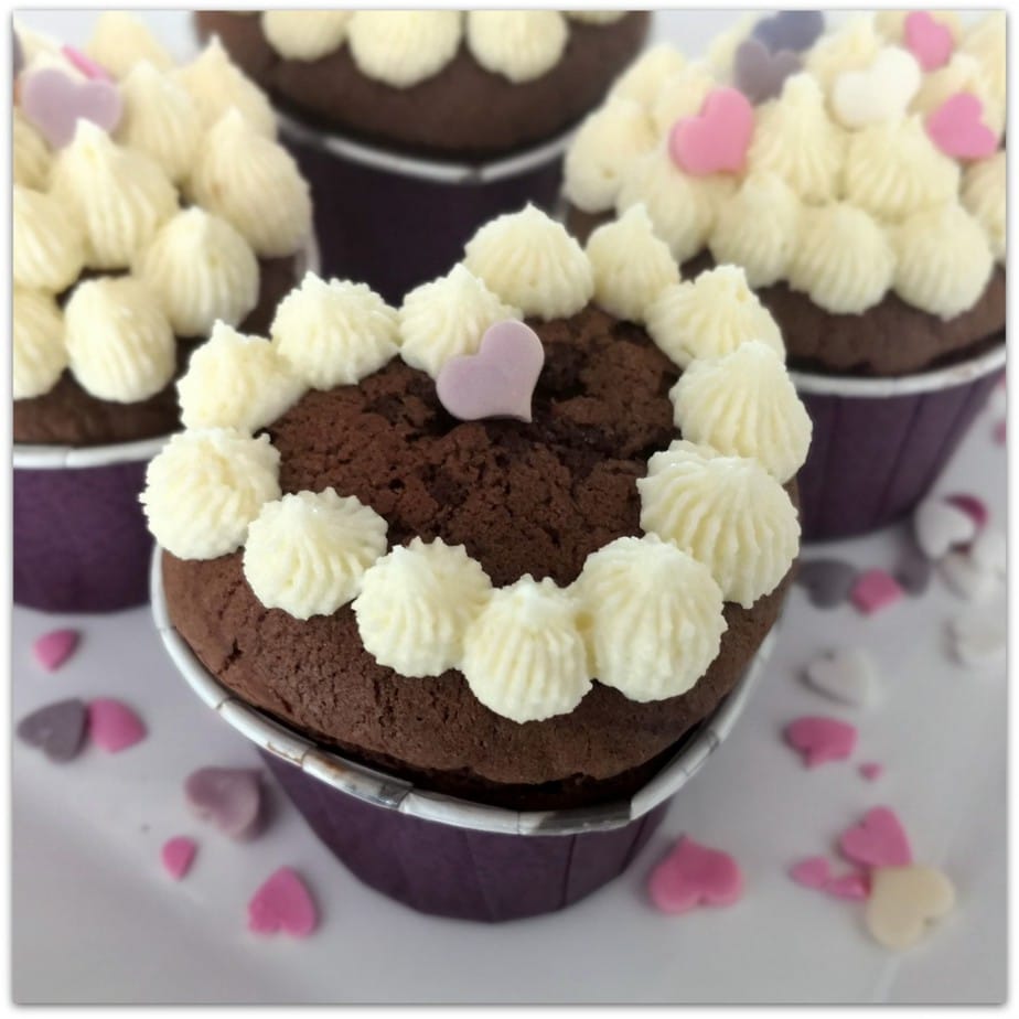 Ich lieb dich - Schoko Muffins in Herzform - Cupcake Hexerl